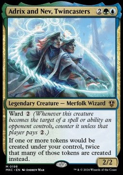 Adrix and Nev, Twincasters⁣ - Commander: Murders at Karlov Manor⁣ (Mythic)⁣ [198]