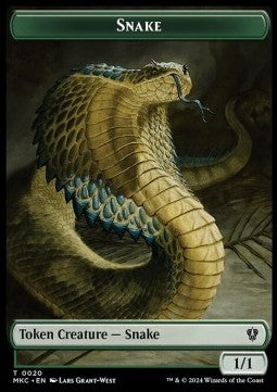 Snake Token (G 1/1) // Morph Token (C 2/2)⁣ - Murders at Karlov Manor: Tokens⁣ (Token)⁣ [CT 20/30]