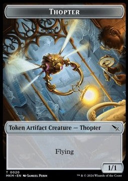 Thopter Token (A 1/1) // Rhino Warrior Token (G 4/4)⁣ - Murders at Karlov Manor: Tokens⁣ (Token)⁣ [CT 20/18]