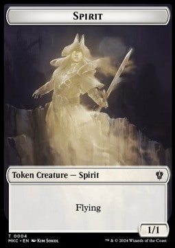 Spirit Token (W 1/1) // Phyrexian Germ Token (B 0/0)⁣ - Murders at Karlov Manor: Tokens⁣ (Token)⁣ [CT 4/10]