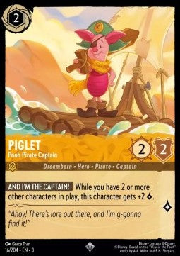 Piglet - Pooh Pirate Captain⁣ - Into the Inklands⁣ (Super Rare)⁣ [16]