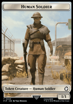 Human Soldier Token (W 1/1) // Radiation - Universes Beyond: Fallout: Tokens (Token) [TPIP-T 3/22]