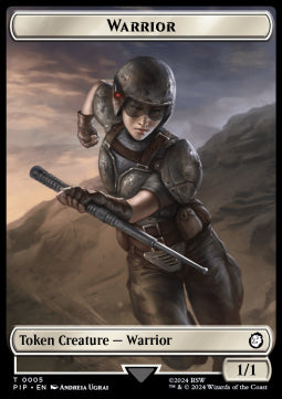 Warrior Token (W 1/1) // Treasure Token (V.1) - Universes Beyond: Fallout: Tokens (Token) [TPIP-T 5/18]