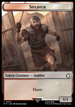 Soldier Token (RW 1/1) // Treasure Token (V.1) - Universes Beyond: Fallout: Tokens (Token) [TPIP-T 10/18]
