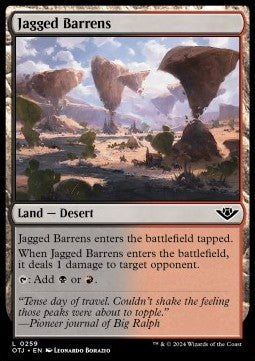 Jagged Barrens - Outlaws of Thunder Junction (Land) [OTJ-259]