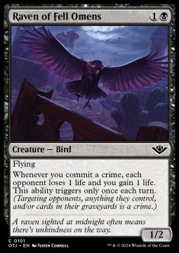 Raven of Fell Omens - Outlaws of Thunder Junction (Common) [OTJ-101]
