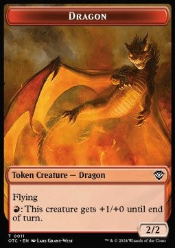 Dragon Token (R 2/2) // Dragon Egg Token (R 0/2)⁣ - Outlaws of Thunder Junction: Tokens⁣ (Token)⁣ [CT 11/12]