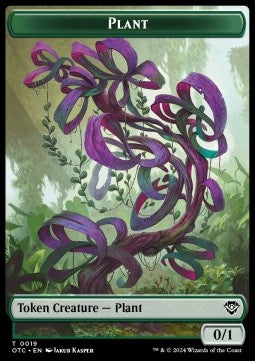Plant Token (G 0/1) // Plant Warrior Token (G 4/2)⁣ - Outlaws of Thunder Junction: Tokens⁣ (Token)⁣ [CT 19/20]