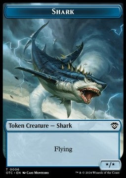 Shark Token (U */*) // Ape Token (G 3/3)⁣ - Outlaws of Thunder Junction: Tokens⁣ (Token)⁣ [CT 6/15]