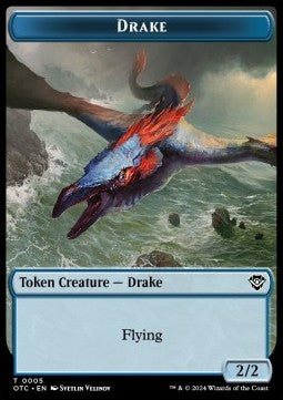 Drake Token (U 2/2) // Soldier Token (A 1/1)⁣ - Outlaws of Thunder Junction: Tokens⁣ (Token)⁣ [CT 5/26]