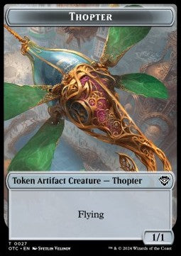 Thopter Token (A 1/1) // Manifest Token (C 2/2)⁣ - Outlaws of Thunder Junction: Tokens⁣ (Token)⁣ [CT 27/28]