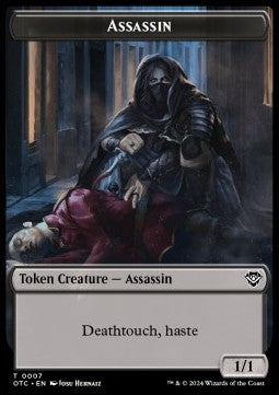 Assassin Token (B 1/1 Deathtouch, haste) // Food Token⁣ - Outlaws of Thunder Junction: Tokens⁣ (Token)⁣ [CT 7/25]