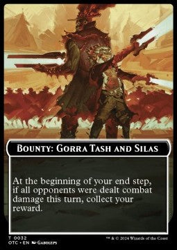 Bounty: Gorra Tash and Silas - Outlaws of Thunder Junction: Tokens (Token) [TOTJ-T 32]