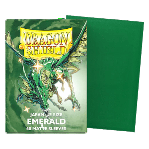 60 Small Dragon Shield Sleeves - Matte Emerald