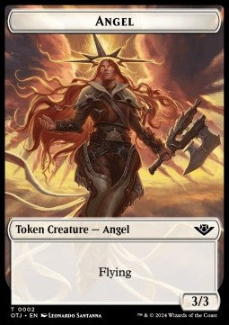 Angel Token (W 3/3) // Mercenary Token (R 1/1) - Outlaws of Thunder Junction: Tokens (Token) [TOTJ-T 2/10]
