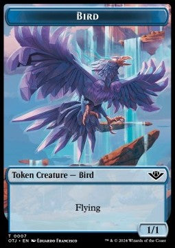 Bird Token (U 1/1) // Mercenary Token (R 1/1) - Outlaws of Thunder Junction: Tokens (Token) [TOTJ-T 7/10]