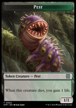 Pest Token (BG 1/1) // Treasure Token - Outlaws of Thunder Junction: Tokens (Token) [TOTJ-T 4/18]