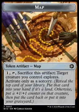 Map Token // Mercenary Token (R 1/1) - Outlaws of Thunder Junction: Tokens (Token) [TOTJ-T 7/10]