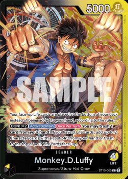 Monkey.D.Luffy (ST13-003) (V.1)⁣ - Ultra Deck: The Three Brothers⁣ (Leader)⁣ [003]