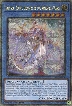 Saffira, Divine Dragon of the Voiceless Voice (V.2 - Quarter Century Secret Rare)⁣ - Legacy of Destruction⁣ (Quarter Century Secret Rare)⁣ [034]