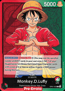 Monkey.D.Luffy (OP01-003) (V.1)⁣ - Romance Dawn (Pre-Errata)⁣ (Leader)⁣ [003]