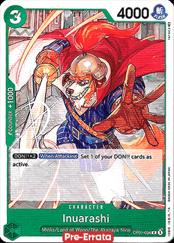 Inuarashi (OP01-034) (V.1)⁣ - Romance Dawn (Pre-Errata)⁣ (Common)⁣ [034]