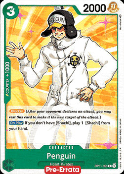 Penguin (OP01-050)⁣ - Romance Dawn (Pre-Errata)⁣ (Common)⁣ [050]