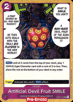 Artifical Devil Fruit SMILE (OP01-116)⁣ - Romance Dawn (Pre-Errata)⁣ (Uncommon)⁣ [116]