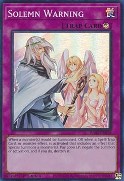 Solemn Warning (V.1 - Super Rare)⁣ - 25th Anniversary Rarity Collection II⁣ (Super Rare)⁣ [078]