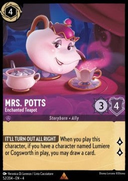 Mrs. Potts - Enchanted Teapot⁣ - Ursula's Return⁣ (Rare)⁣ [52]