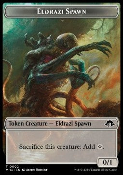 Eldrazi Spawn Token (C 0/1) // Fanatic of Rhonas Token (B 4/4) - Modern Horizons 3: Tokens (Token) [TMH3-T 2/15]