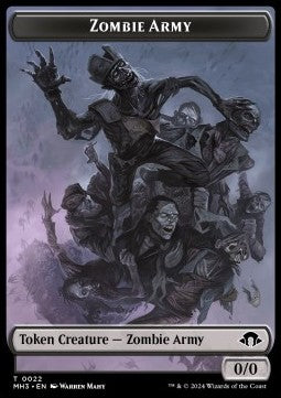 Zombie Army Token (B 0/0) // Servo Token (A 1/1) - Modern Horizons 3: Tokens (Token) [TMH3-T 22/33]