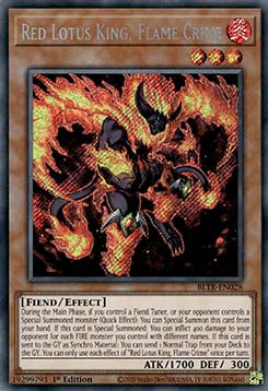 Red Lotus King, Flame Crime (V.1 - Secret Rare) - Battles of Legend: Terminal Revenge (Secret Rare) [BLTR-028]
