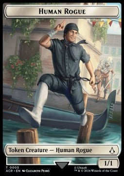 Human Rogue Token (W 1/1) // Assassin Token (C 1/1) - Universes Beyond: Assassin's Creed: Tokens (Token) [TACR-T 3/4]
