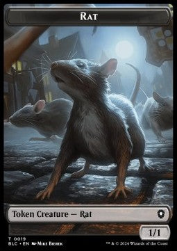 Rat Token (B 1/1) // Raccoon Token (G 3/3)⁣ - Bloomburrow: Tokens⁣ (Token)⁣ [CT 19/29]