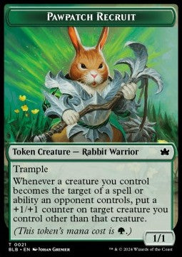 Pawpatch Recruit Token (G 1/1) // Food Token - Bloomburrow: Tokens (Token) [TBLB-T 21/27]