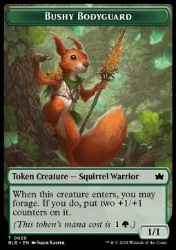 Bushy Bodyguard Token (G 1/1) // Food Token - Bloomburrow: Tokens (Token) [TBLB-T 20/27]