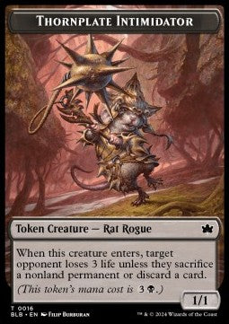Thornplate Intimidator Token (B 1/1) // Otter Token (UR 1/1) - Bloomburrow: Tokens (Token) [TBLB-T 16/25]