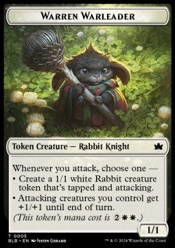 Warren Warleader Token (W 1/1) // Fish Token (U 1/1) - Bloomburrow: Tokens (Token) [TBLB-T 5/7]