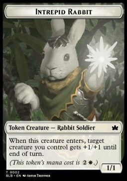 Intrepid Rabbit Token (W 1/1) // Bat Token (B 1/1) - Bloomburrow: Tokens (Token) [TBLB-T 2/10]