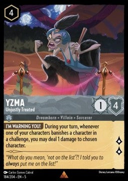 Yzma - Unjustly Treated⁣ - Shimmering Skies⁣ (Rare)⁣ [184]