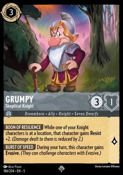 Grumpy - Skeptical Knight⁣ - Shimmering Skies⁣ (Super Rare)⁣ [186]