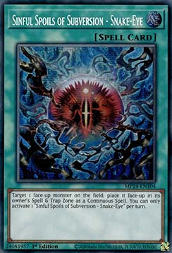 Sinful Spoils of Subversion - Snake-Eye⁣ - 25th Anniversary Tin: Dueling Mirrors⁣ (Secret Rare)⁣ [104]