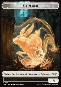 Glimmer Token (W 1/1) // Spirit Token (W 3/1) - Duskmourn: House of Horror: Tokens (Token) [TDSK-T 4/6]