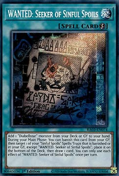 WANTED: Seeker of Sinful Spoils (V.3 - Secret Rare)⁣ - Quarter Century Bonanza⁣ (Secret Rare)⁣ [074]