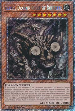 Redox, Dragon Ruler of Boulders (V.4 - Platinum Secret Rare)⁣ - Quarter Century Bonanza⁣ (Platinum Secret Rare)⁣ [008]