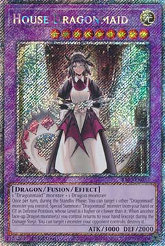 House Dragonmaid (V.4 - Platinum Secret Rare)⁣ - Quarter Century Bonanza⁣ (Platinum Secret Rare)⁣ [037]