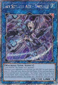 Sky Striker Ace - Shizuku (V.4 - Platinum Secret Rare) - Quarter Century Bonanza (Platinum Secret Rare) [RA03-043]