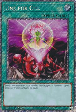 One for One (V.7 - Platinum Secret Rare)⁣ - Quarter Century Bonanza⁣ (Platinum Secret Rare)⁣ [056]