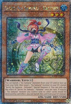 Secret Six Samurai - Hatsume (V.5 - Quarter Century Secret Rare)⁣ - Quarter Century Bonanza⁣ (Quarter Century Secret Rare)⁣ [016]